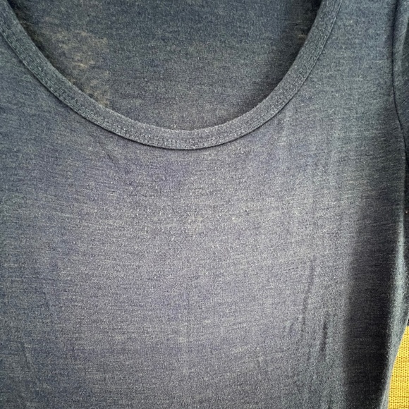 🌀 LuLaRoe Nicole Dress (S) Blue Fit & Flare Stretch Knit Casual Modest Style 🌀 - Picture 3 of 4